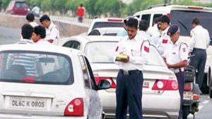 Traffic Police issue Challan and also KYC form to apply loan